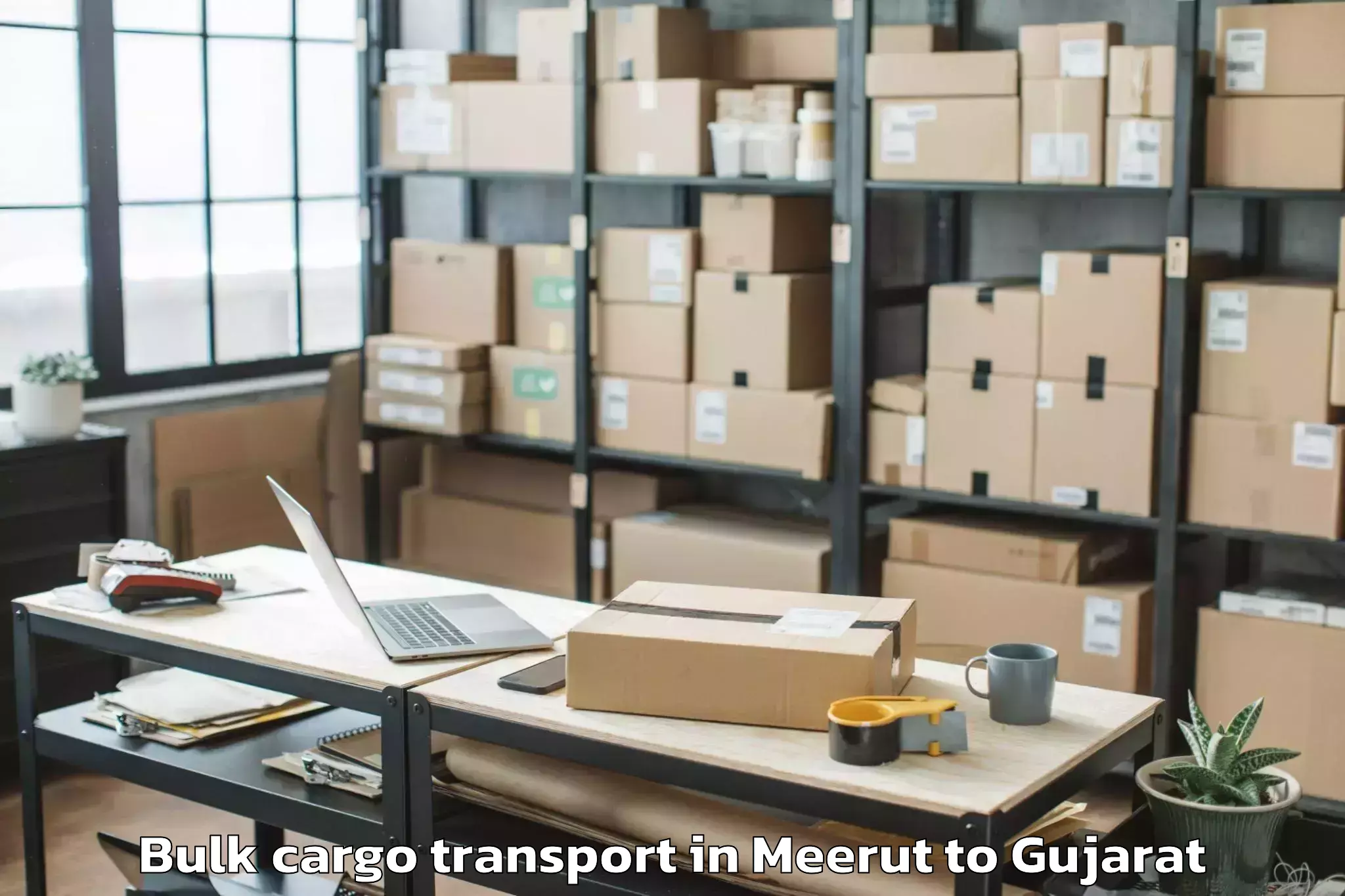 Affordable Meerut to Naliya Bulk Cargo Transport